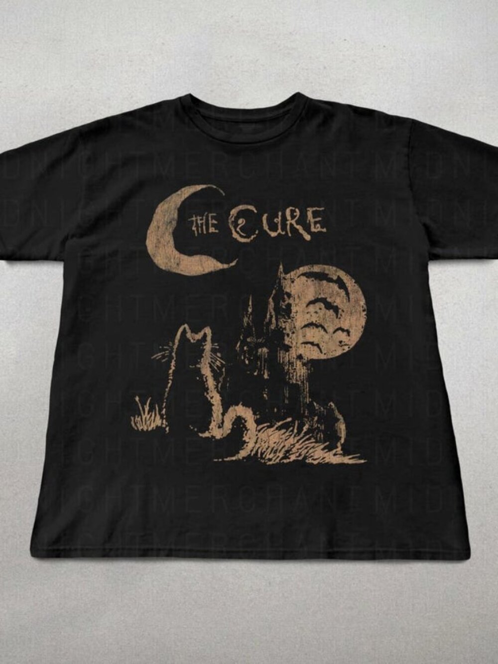 The Cure Cat Tee, 90s Alt Indie Rock, Unisex shirt, Music Gifts